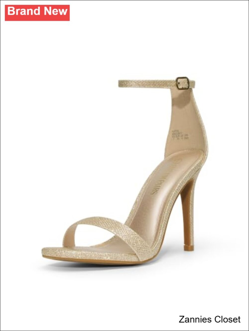 ✨ DREAM PAIRS Women's Stiletto Heeled Sandals Ankle Strap Open Toe Removable